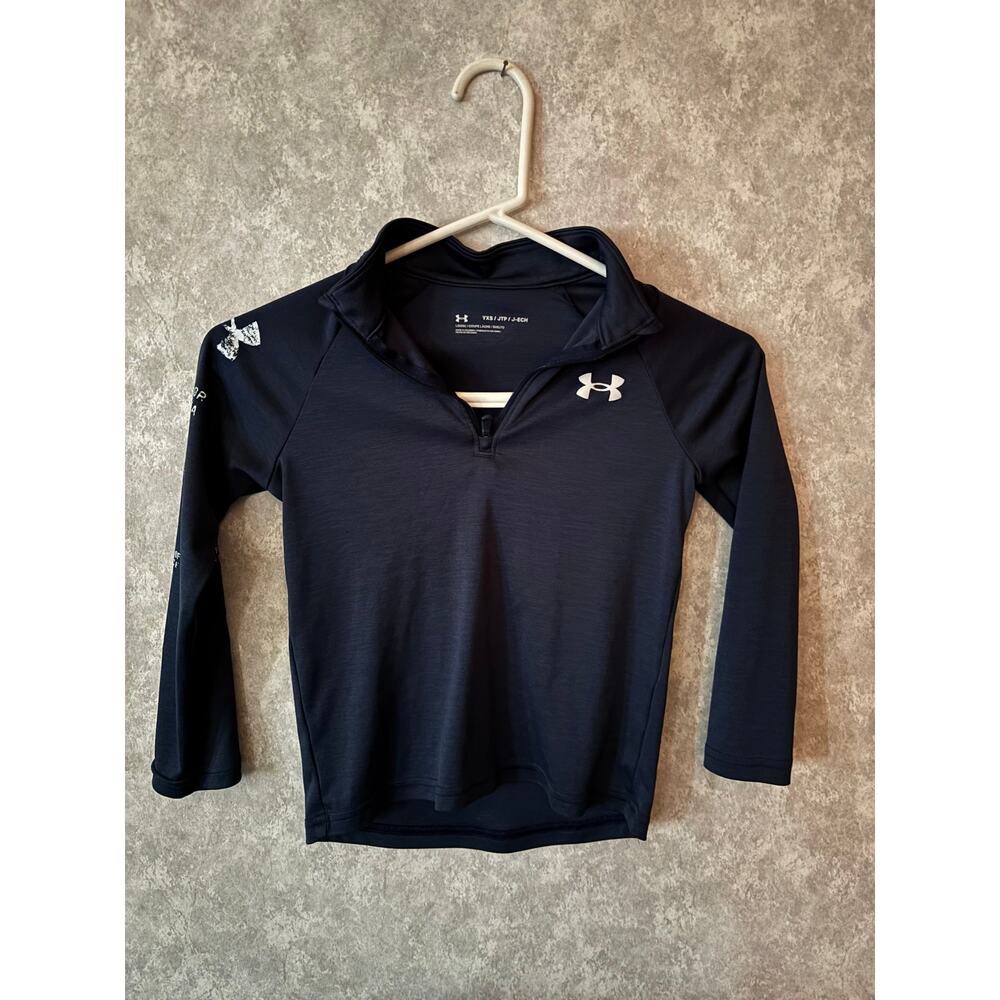 Qty 2 Youth Under Armour 1/4 Zip Pullover in Navy